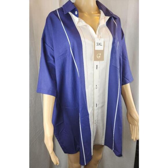 NWT | Hardaddy | Hawaiian Shirt | Mens | Purple and White | Size 3X - Picture 2 of 8